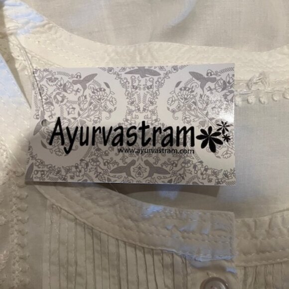 NWT White embroidered tunic dress/cover-up - Picture 6 of 7